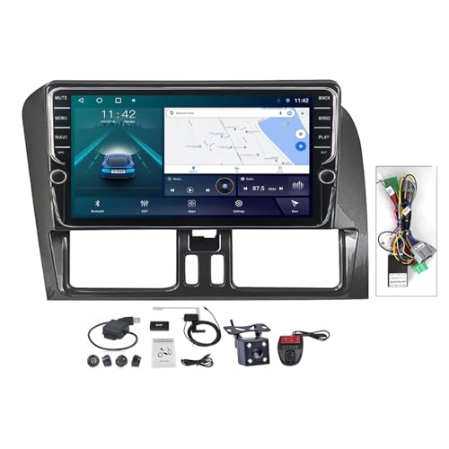 Android 11 Autoradio mit navigation für Volvo XC60 I 1 2008-2017, 9 Zoll Touchscreen mit Blende Unterstützt Bluetooth Carplay Android Auto FM RDS Lenkradsteuerung/Split Screen ( Color : A , Size : K30
