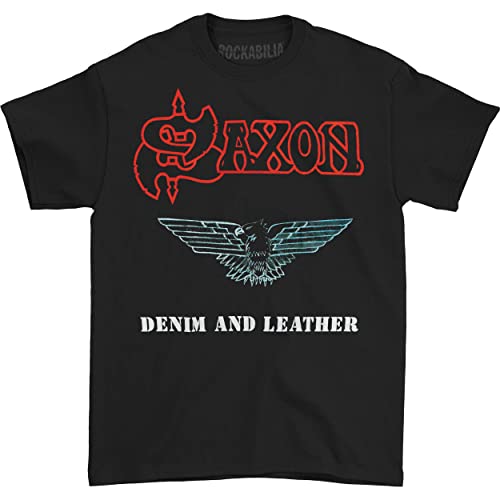 SAXON   DENIM & LEATHER T-Shirt