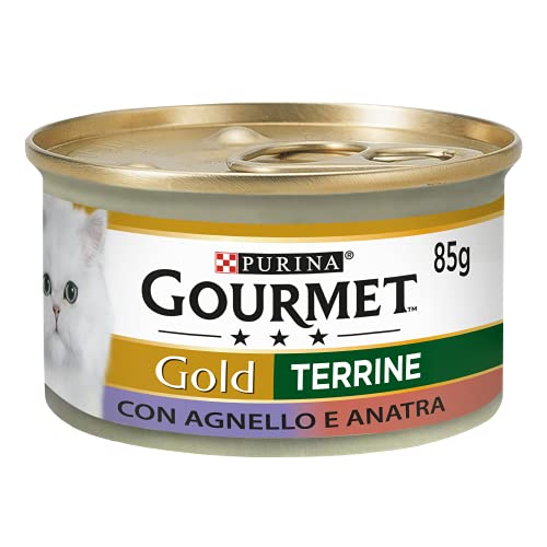 Purina Gourmet Gold Feuchtigkeit Katze Lamm und Ente, 24 Dosen à 85 g