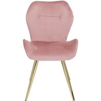 Kare Design Stuhl Viva, samt- rosé, eleganter Stuhl, perfekt als Esszimmerstuhl oder Schminktischstuhl, stabil auf filigranen Beinen, (H/B/T) 81x52x52cm