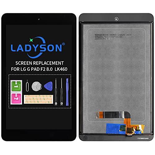 LADYSON Für LG G Pad F2 8.0 LK460 LCD Display Ersatz Touchscreen Digitizer Assembly Full Glass Parts Kits with Free Tools