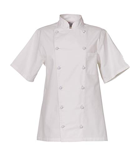 Gastro Uzal Damen-Kochjacke Kurzarm/Ladies Chef Jacket Short Sleeve,XS-3XL,1Stk, Gastronomie/Catering/Party/Pub/Bar/Kitchen (L)