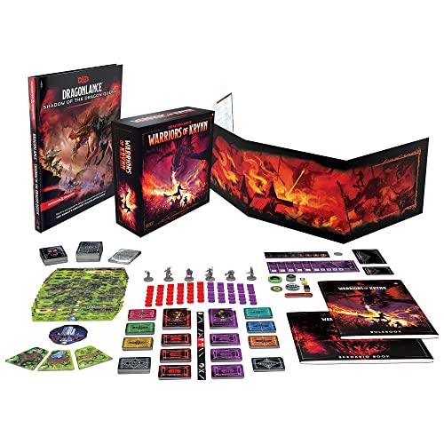 Dragonlance: Shadow of The Dragon Queen Deluxe Edition (D&D-Abenteuer, Spielleiterschirm + Brettspiel Warriors of Krynn Englische Version)