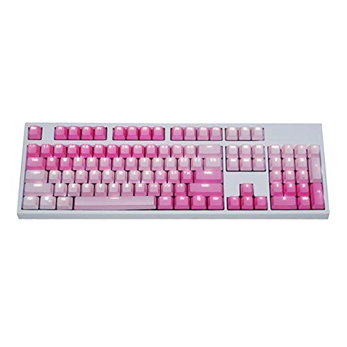 Benoon Ersatz-Tastenkappen für mechanische Gaming-Tastatur, PBT-Hintergrundbeleuchtung, farblich passende Tastenkappen, Ersatz für mechanische Tastaturen, Pink, 104 Stück