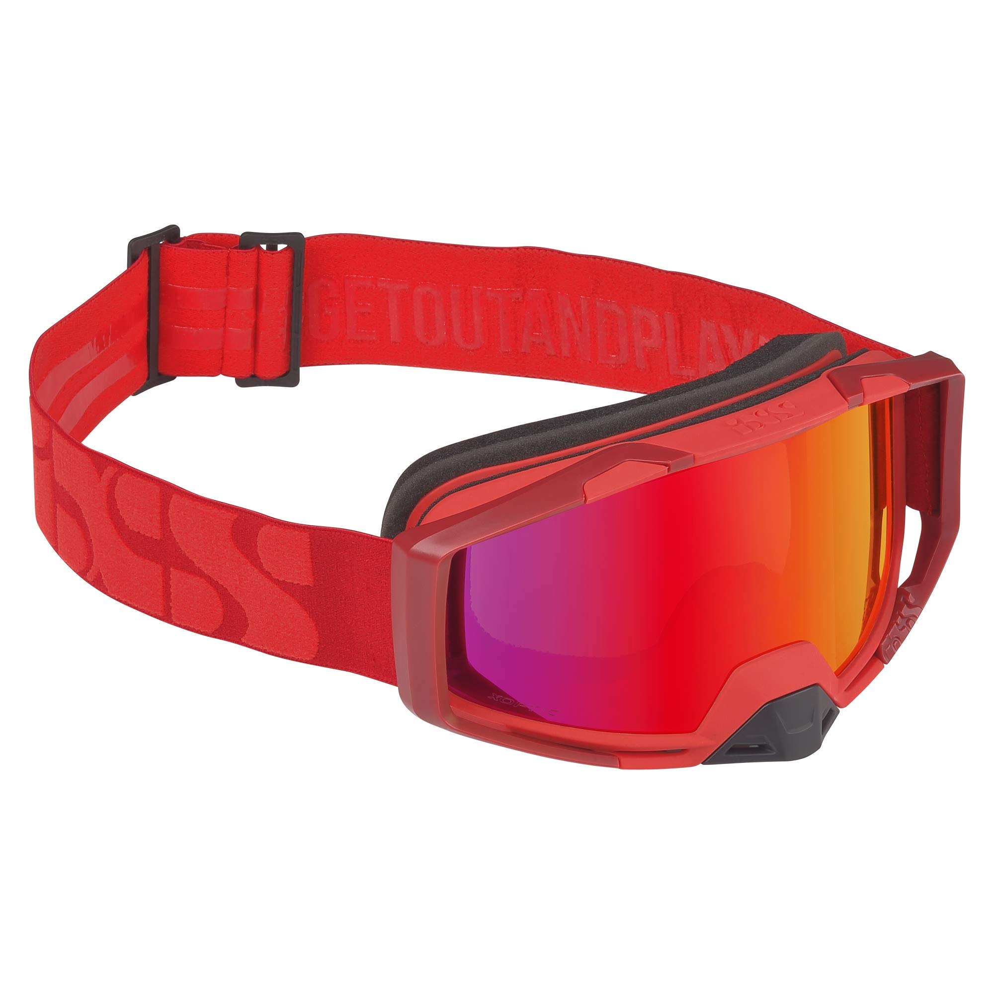 IXS Goggle Trigger Racing Red/Mirror Crimson Brille, rot, Einheitsgröße