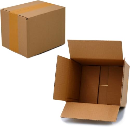 75 Faltkartons 190x150x140mm braun KK 20 1 wellig rechteckig Versandkarton für kleine Waren | DHL Päckchen M | DPD XS | GLS XS | H Päckchen | kleine Kartons