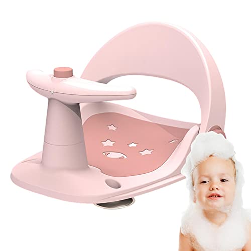 Baby-Badewannensitz | Faltbarer rutschfester Baby-Badestuhl | Badewannensitz Baby mit Wassersprühknopf, Babybadestuhl, Babybadewannensitz, Badewannenstuhl Baby für 6-18 Monate Kinder Huaxingda
