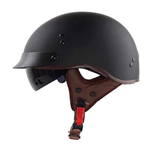 GAOZ Motorrad-Halb offener Helm, ECE Approved Schutz Shell Helm für Scooter-Bike, Motorrad, Cruiser, Chopper, Bike Helmschale Adult für Männer und Frauen (55-63cm)