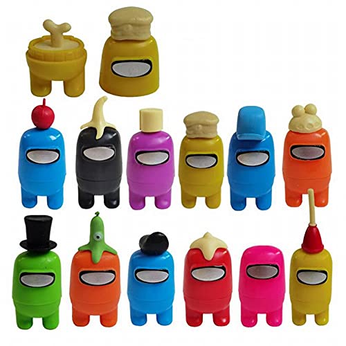 EPRHY 12 Stück Among us Kuchendekoration Mini Cartoon-Figuren Pack Puppe Spielzeug Geburtstag Kuchen Dekoration für Kinder Baby Geburtstag Dekor Ornamente Party Supplies