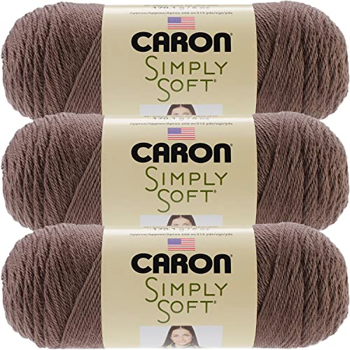 Caron, 170 g, Caron Simply Soft Strickgarn, 3 Stück, bone_parent #H97003-9783 Taupe
