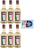 6er-Pack Ponti Weißweinessig, Aceto di Vino Bianco Italiano,100% Italienischer Essig,500ml Glasflasche + 1er-Pack Kostenlos Felce Azzurra Talkumpuder, 100g-Beutel