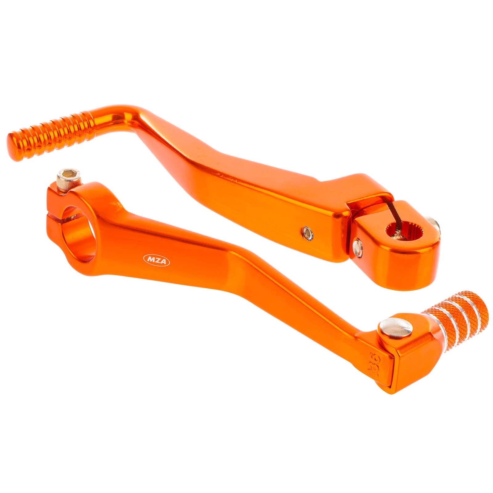 Enduro Sport/Tuning SET Kickstarterhebel + Fußschalthebel klappbar (mit Haltekugel+Feder, Federspannung einstellbar), Farbe orange