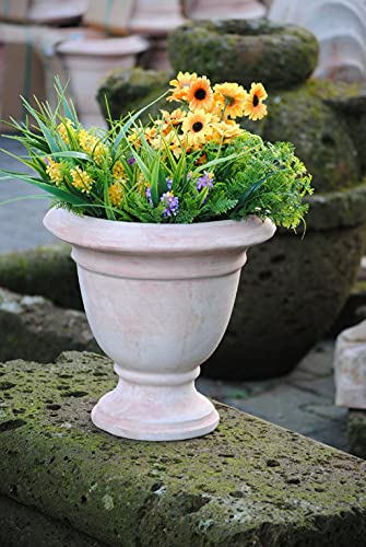 Kunert-Keramik Blumenkübel,Pokal,frostfest,Handarbeit,helles Terracotta,32cm