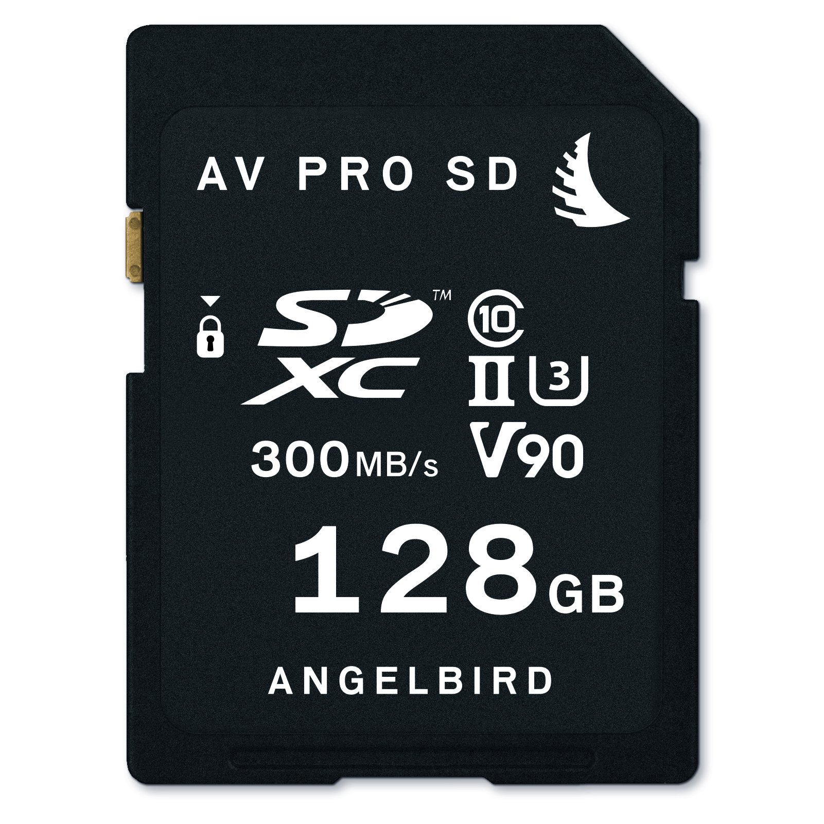 Angelbird AV PRO SDXC Speicherkarte - 128 GB [UHS-II, Class 10, U3 Standard | bis zu 300MB/s Lese- und 260MB/s Schreibgeschwindigkeit] - AVP128SD
