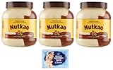 3er-Pack Nutkao Crema Bicolore Cacao,Nocciole e Vaniglia,Streichfähige Creme Kakao mit Haselnüssen und Vanille, 750g-Glas + 1er-Pack Kostenlos Felce Azzurra Talkumpuder, 100g-Beutel