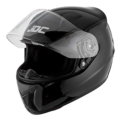 JDC volles Gesicht Motorrad Helm - PRISM - Schwarz - XL