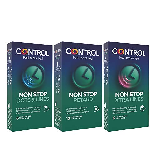 Control Control Performance & Xtra Pleasure Kondome Set mit 24 Kondomen, bestehend aus straffenden und stimulierenden Kondomen aus der Linie Control Non Stop - 200 g