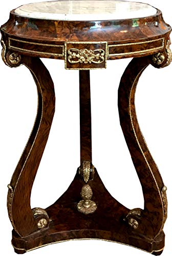 Casa Padrino Barock Beistelltisch Mahagoni/Bronze H70 x 45cm - Ludwig XVI Antik Stil Tisch - Möbel