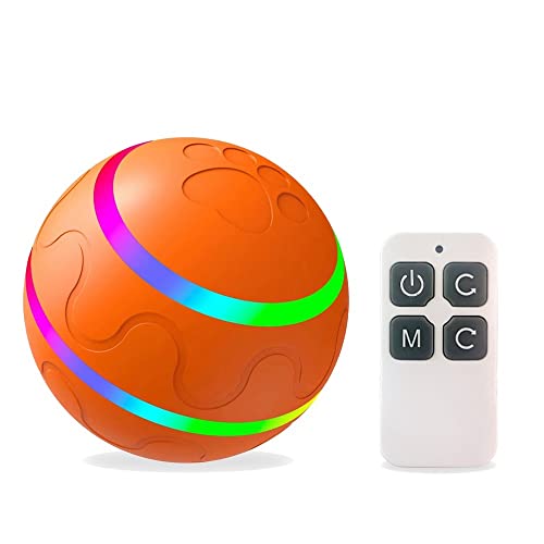 Katzenball Intelligenter automatischer springender Haustierball Wasserdichter Umweltschutz Anti-Biss Schlechte Fernbedienung Interaktive Intelligente Rotation Innen und Außen ( Color : Orange , Size :
