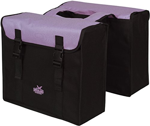 Greenlands Fahrradtasche Doppeltasche Gepäckträgertasche schwarz OT-4546 (schwarz violett)