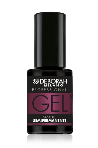 Deborah Milano Professional Gel-Nagellack, halbpermanent, Nr. 16, dunkles Cyclamen, Plumping-Effekt, langanhaltend, für intensive und glänzende Nägel, 4,5 ml
