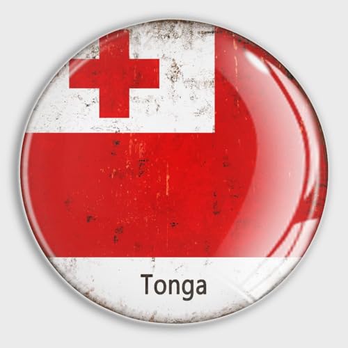 Evans1nism Glasmagnete, Kühlschrankmagnete "It's in My DNA Tonga-Flagge", niedliche Magnete, Nationalfeiertag, Kühlschrankmagnet für Büro, Schrank, Kühlschrank, 4 Stück
