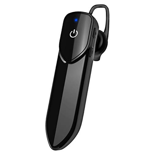 Uonlytech V19 Kabellose Freisprecheinrichtung Bluetooth 4.2 Stereo Kopfhörer Single Dynamische Kopfhörer Sport Headset mit Mikrofon (Schwarz)