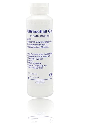 Ultraschallgel Sono Ultraschall Gel Kontakt Gel Medizinisch Gleitgel Kontaktgel Leitgel dematologisch getestet biokompatibel hautfreundlich pH-neutral 24x 250ml Flasche