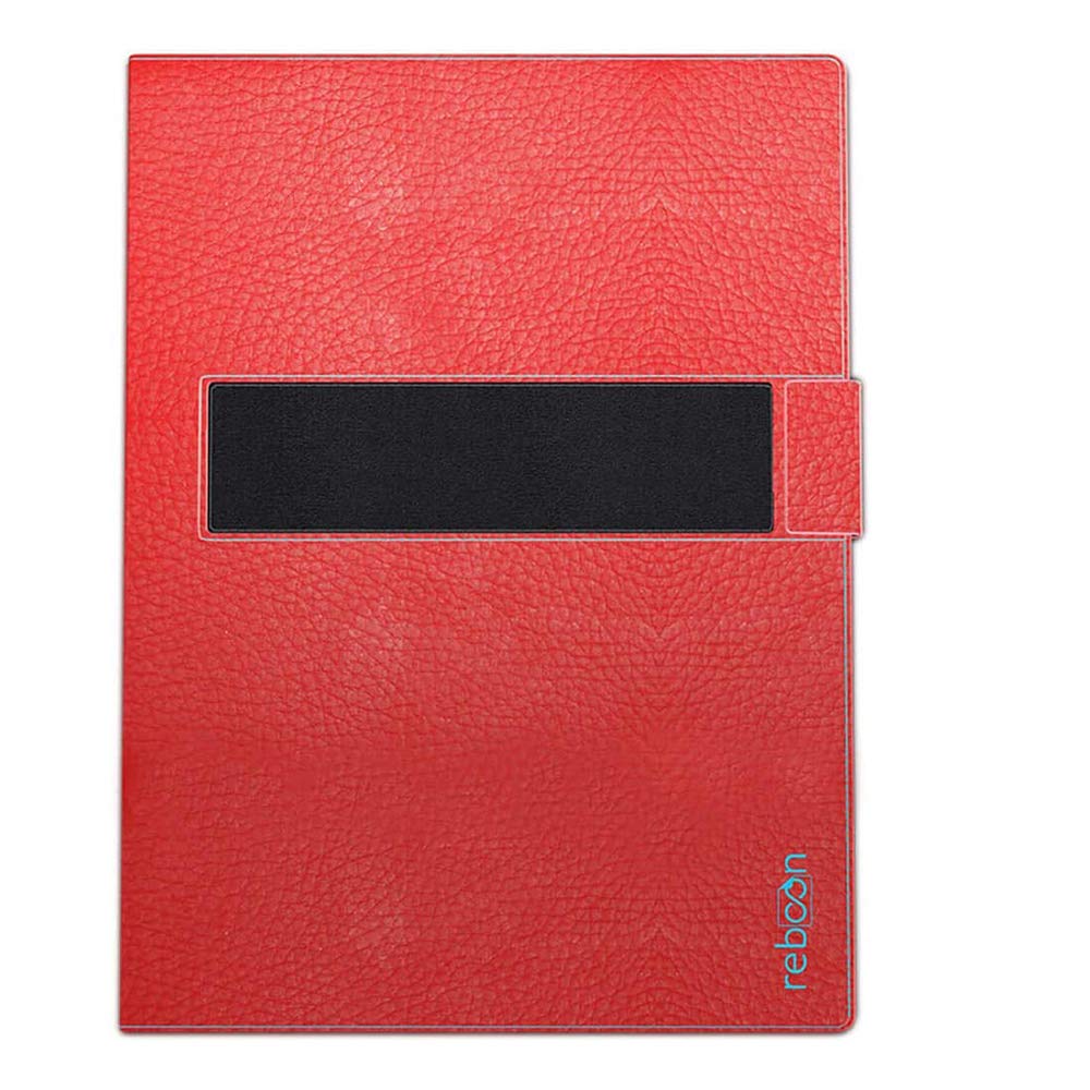 reboon Hülle für Amazon Fire HD 10 Tablet Tasche Cover Case Bumper | in Rot Leder | Testsieger