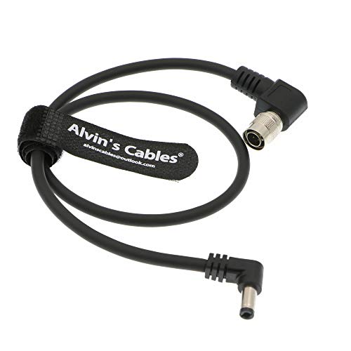 Alvin's Cables 4 Pin Hirose Stecker an DC Buchse Rechtwinklig für Blackmagic Cinema Camera 4K 45CM