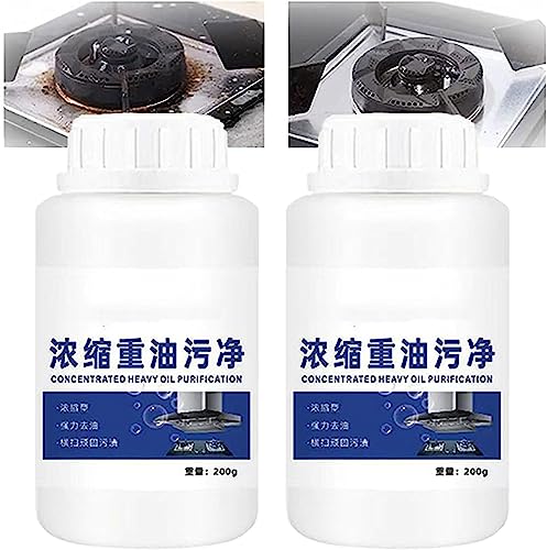 1/2/3PCS Kitchen Oil Stains Grease Cleaning Powder, Powerful Cleaning Powder, 2023 Heavy Duty Degreaser Cleaner, Multi-Purpose Foam Cleaner Rust Remover 200g (2PCS)