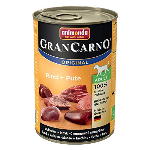 Animonda Gran Carno Fleisch Pur Adult Rind + Pute, 6er Pack (6 x 400 g)
