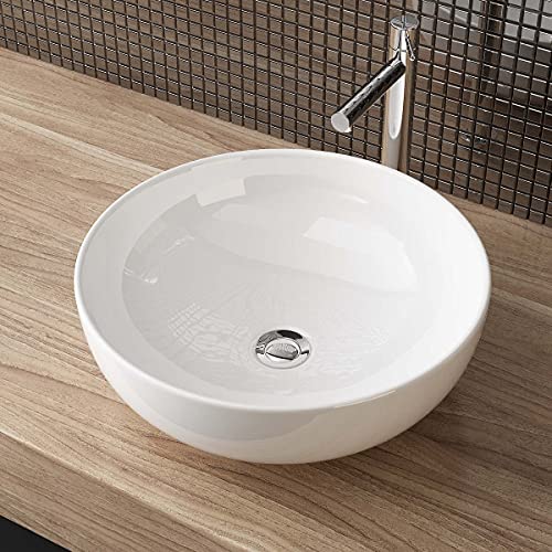 Waschbecken24 kleines waschbecken gäste wc - Platzsparendes handwaschbecken für Ihr Badezimmer (40x40x13cm, Weiß / A578)