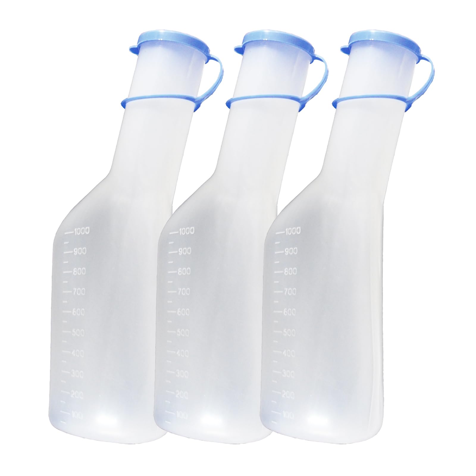 Urinflasche 1Ltr. für Männer 10er Set (= 10 Flaschen) Urinflaschen mit Deckel Original Tiga-Med
