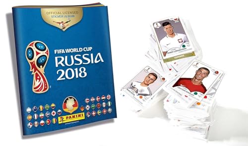 Panini WM Russia 2018 Sticker - 1 Komplettsatz ALLE Sticker der Serie + 1 Album