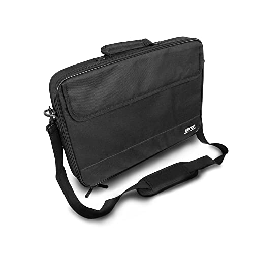 ultron Case Plus kompakte Laptoptasche, Umhängetasche/Tragetasche mit Taschen zur Aufbewahrung von Zubehör, für Laptops bis zu 17 Zoll (42 cm), Schwarz, 1 Stück