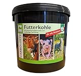 7 kg CarboVerte Futterkohle für Pferde, Rinder, Schweine und Geflügel, nach GMP+ FSA gesichert, 100% pflanzliche Kohle, staubfrei