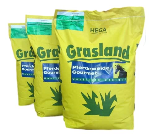 HEGA Grasland Pferdeweide Pferdewiese Grassamen Weidegras Wiese Weide (3x 10 kg (30 kg))