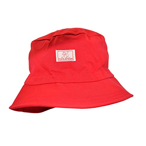 PICKAPOOH Fischerhut mit UV-Schutz Baumwolle, Rot Gr. 52