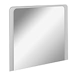FACKELMANN LED Spiegel Milano 100 / Wandspiegel mit Design-LED-Beleuchtung/Maße (B x H x T): ca. 100 x 80 x 3 cm/Lichtfarbe: Kaltweiß/Leistung: 15,5 Watt/Badspiegel mit austauschbaren LEDs