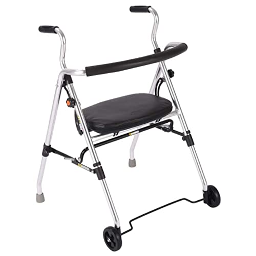 Tragbarer medizinischer Rollator, Senioren-Rollator, Gehhilfen mit Pedal und bequemer Rückenlehne, verwendet für Senioren. Gehrollator. Doppelter Komfort