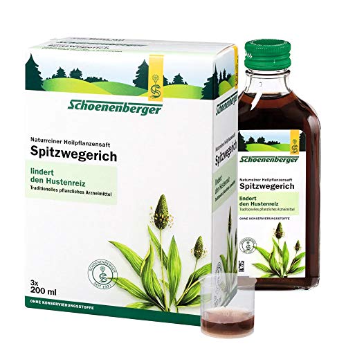 Salus Schoenenberger Spitzwegerich, Naturreiner Heilpflanzensaft - zur symptomatischen Behandlung von Husten, 1er Pack(1 x 600 g)
