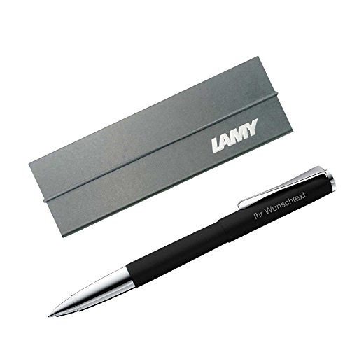 Lamy Tintenroller studio black Modell 367 inkl. Laser-Gravur, Farbe mattschwarz