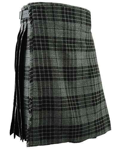 Schottischer Kilt, klassischer Rock Kleid Highland - Grau, W38