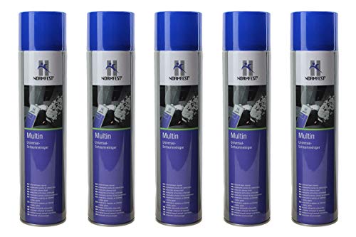 5x Normfest Multin Universal - Schaumreiniger Spezial Reiniger Teppich Glas Kunstoffoberflächen Sprühflasche