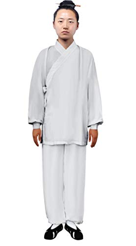 G-LIKE Tai Chi Uniform Kleidung - Qi Gong Kampfkunst Wing Chun Shaolin Kung Fu Training Dao Bekleidung - Hanf (Hellgrau, M)