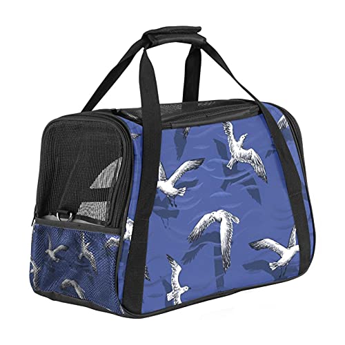 Xingruyun Katze Transporttasche Weiße Vögel Hund Transporttasche Faltbare Tragetasche Für Haustiere Hundetragetasche Katzentragetasche 43x26x30 cm