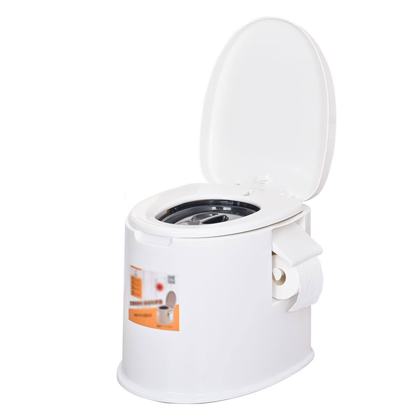 Tragbare Toilette | Kommode für den Innen- und Außenbereich mit abnehmbarem Inneneimer und abnehmbarem Papierhalter, leicht für Camping, Boot, Van, Notfall