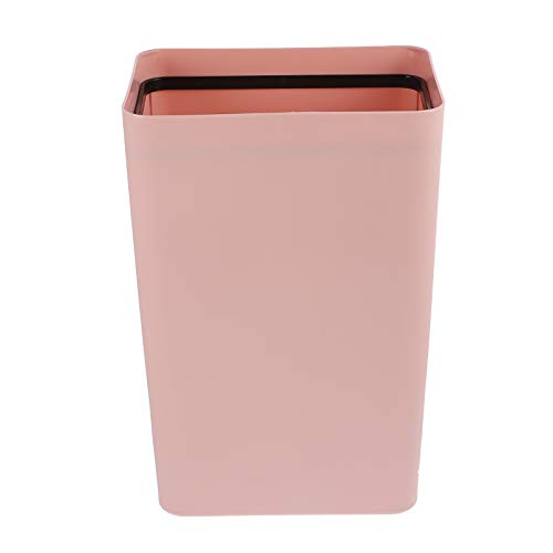 Wakauto Kleiner Mülleimer Kunststoff Rechteckige Schlanke Papierkorb Müllcontainer Mülleimer für Waschküche Bad Küche Home Office Wohnheim Kinderzimmer (Rosa)