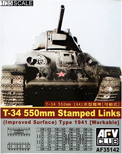 AFV-Club 35142 T-34 Stamped Track Workable, Fahrzeuge, 55 cm